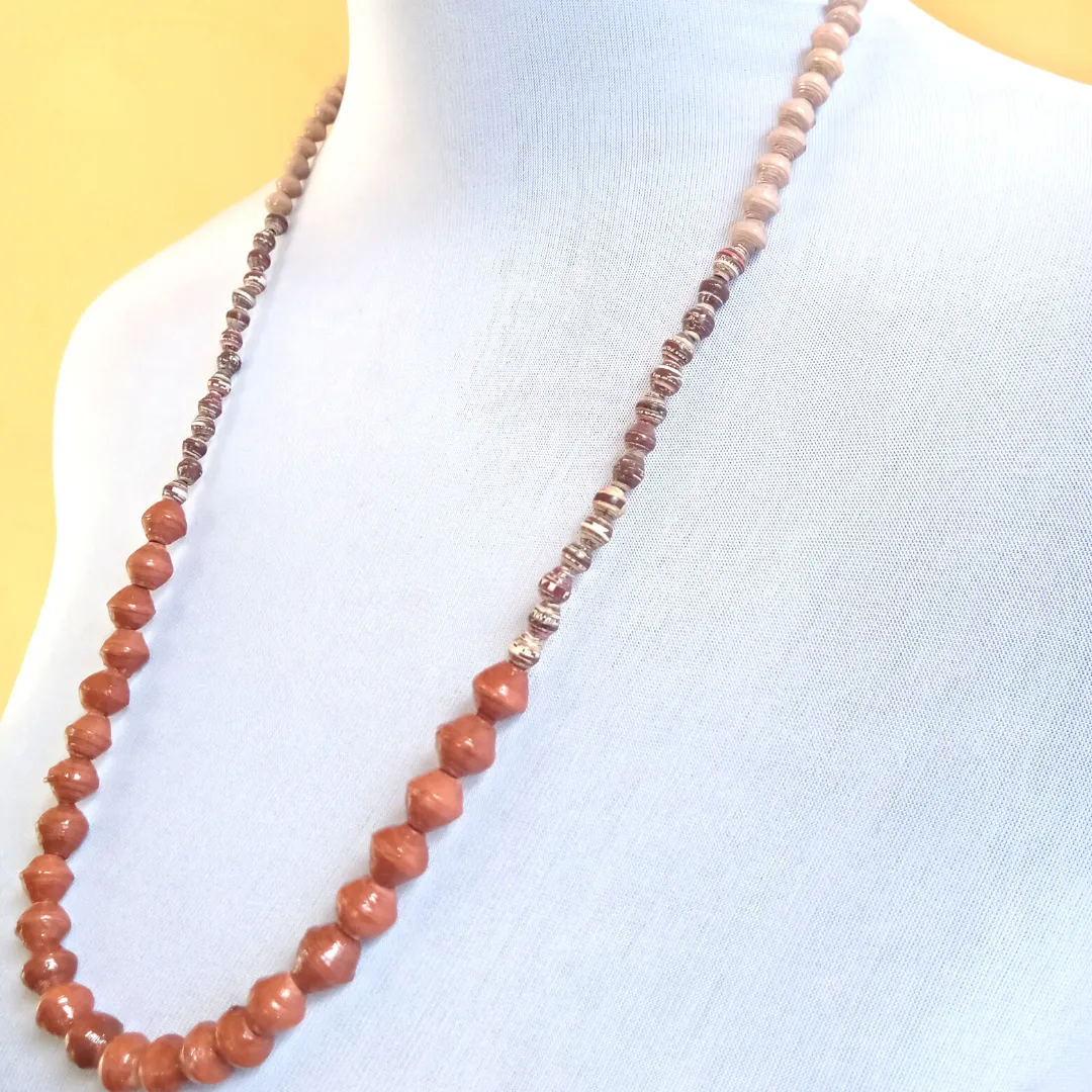 Recycled Paper Bead Necklace - Mukisa Necklace