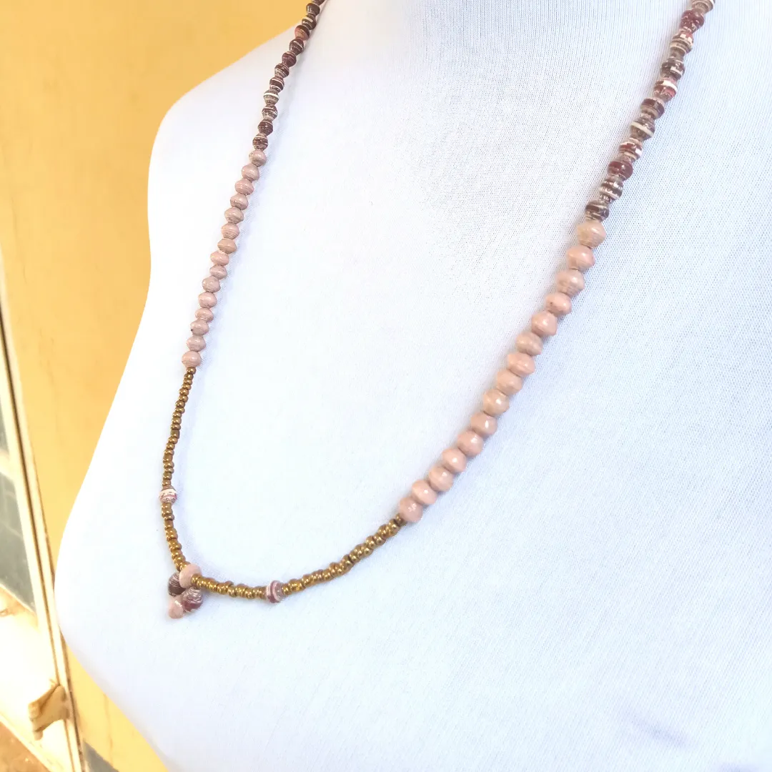 Recycled Paper Bead Necklace - Mukisa Necklace