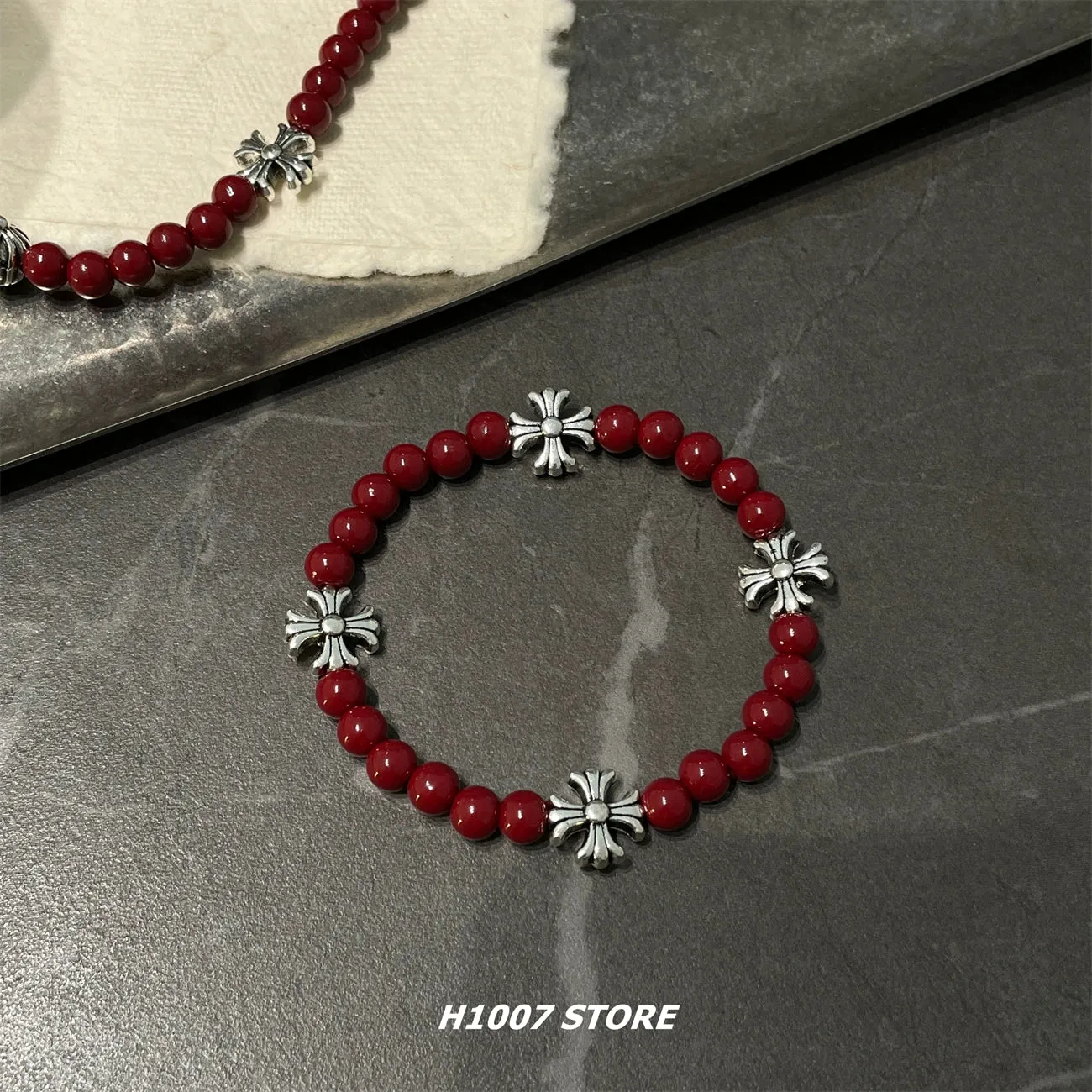 Red Beaded Necklace