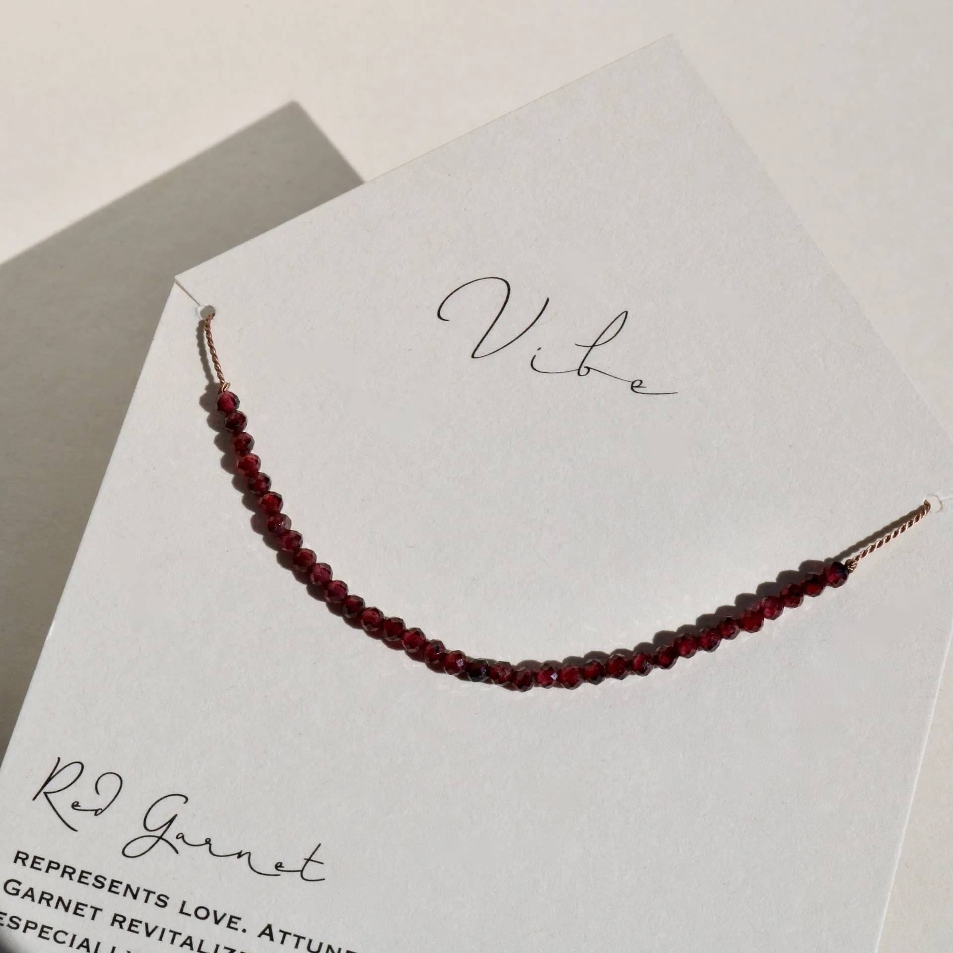 RED GARNET BEADED