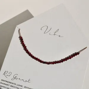 RED GARNET BEADED