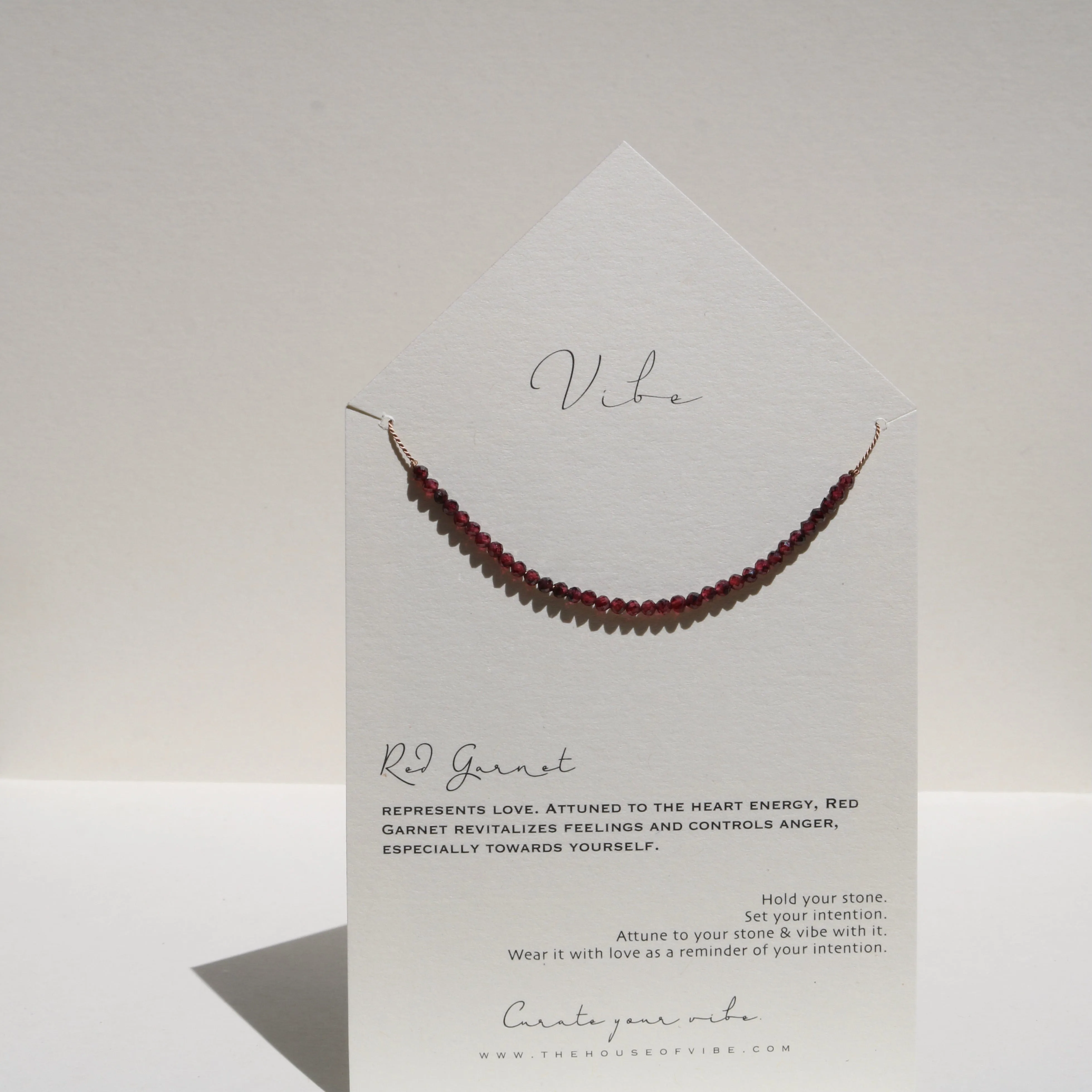 RED GARNET BEADED