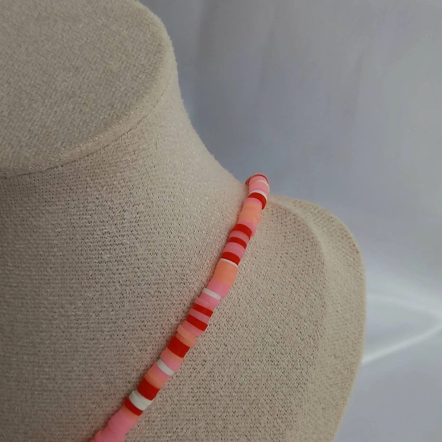 Red Gummy Bear Bead Necklace - Red Necklaces In The UK,Gummy Bear Necklaces,Pink Beaded Necklaces In The UK,Pink Beaded Jewellery In The UK