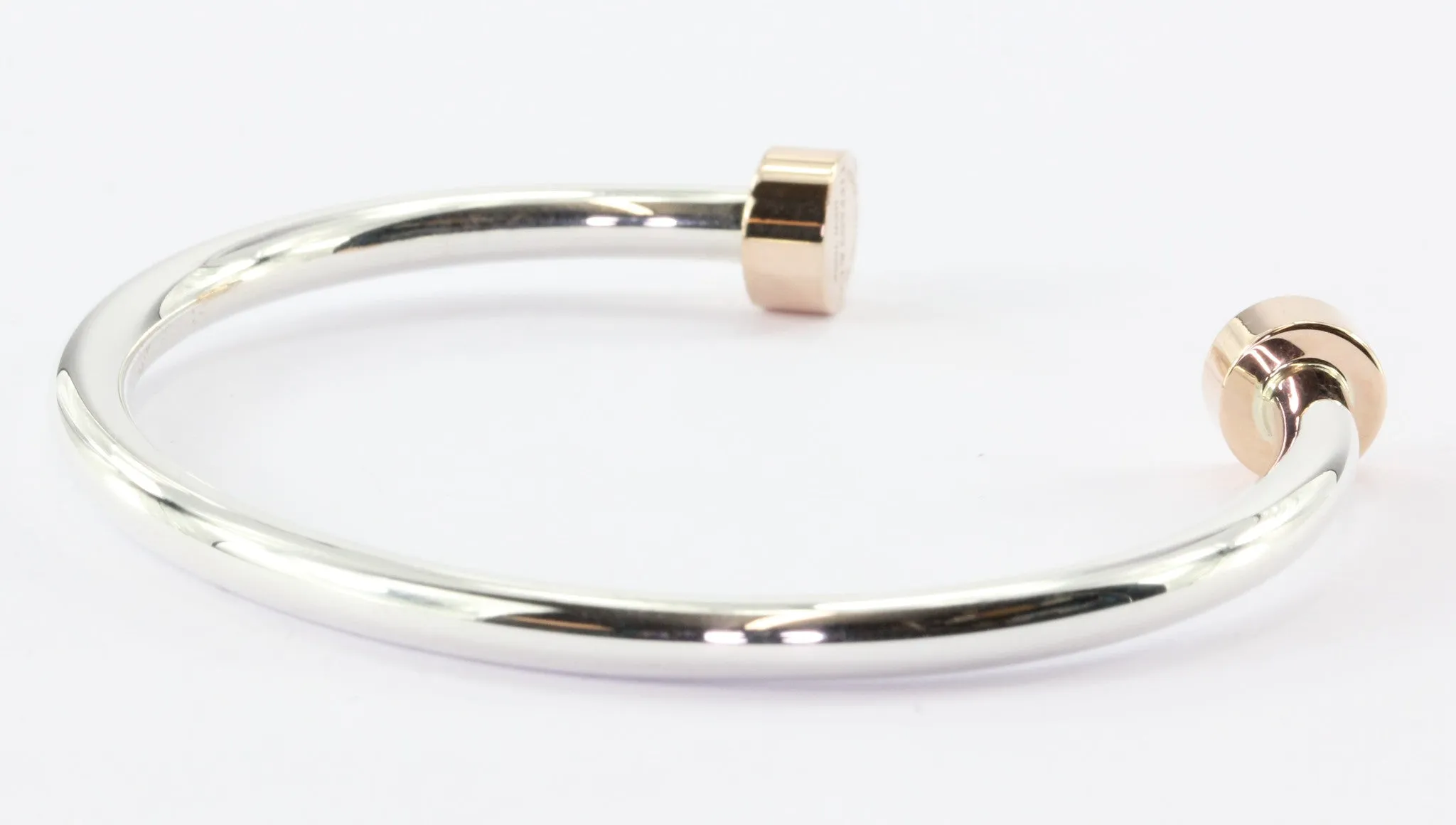 Return to Tiffany Narrow Circle Edge Cuff Sterling Silver & Rubedo Metal