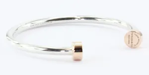 Return to Tiffany Narrow Circle Edge Cuff Sterling Silver & Rubedo Metal
