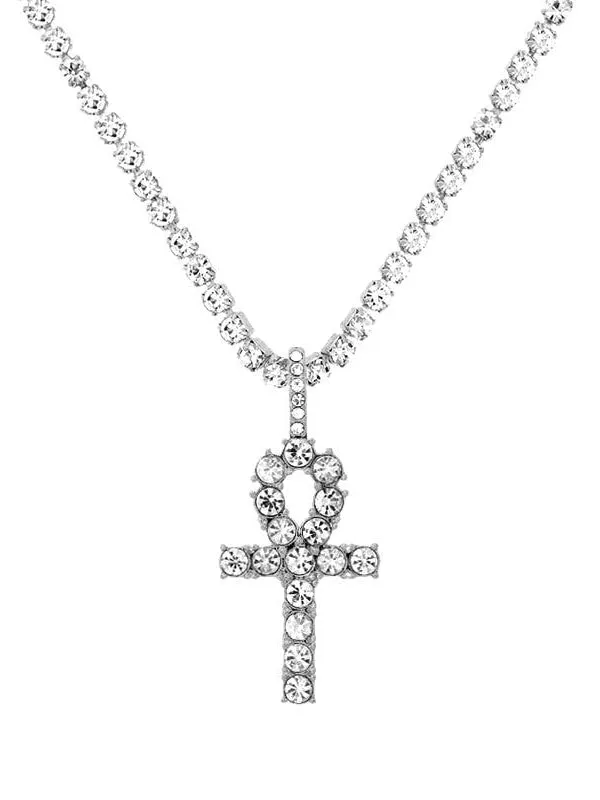 Rhinestone Cross Necklace