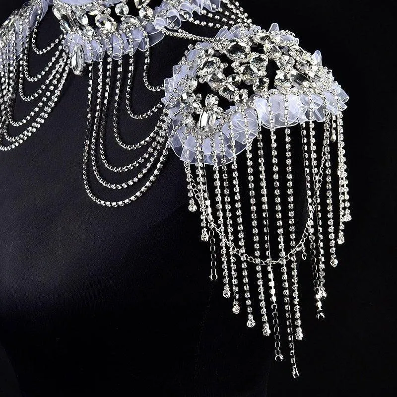 Rhinestone Crystal Bridal Shoulder Necklace