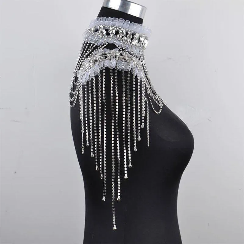 Rhinestone Crystal Bridal Shoulder Necklace