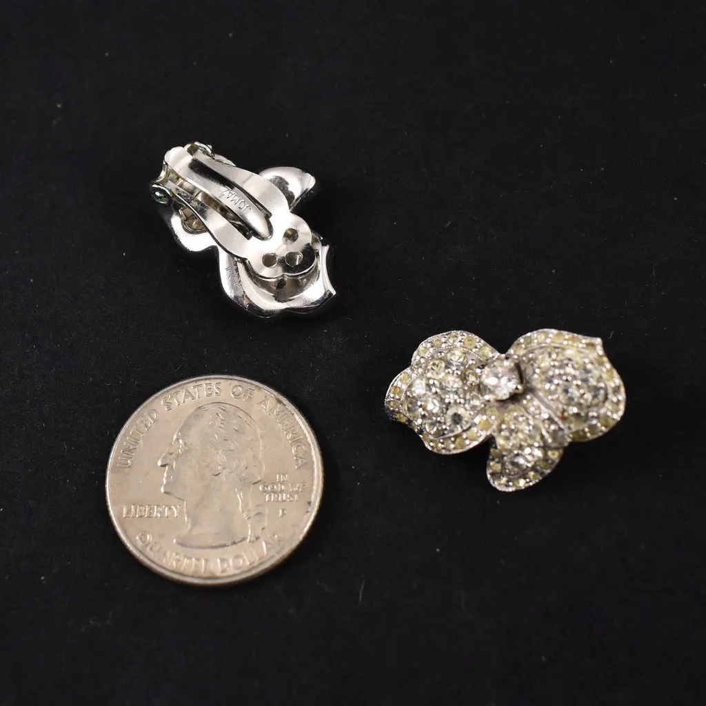 Rhinestone Flower Jomaz Earrings