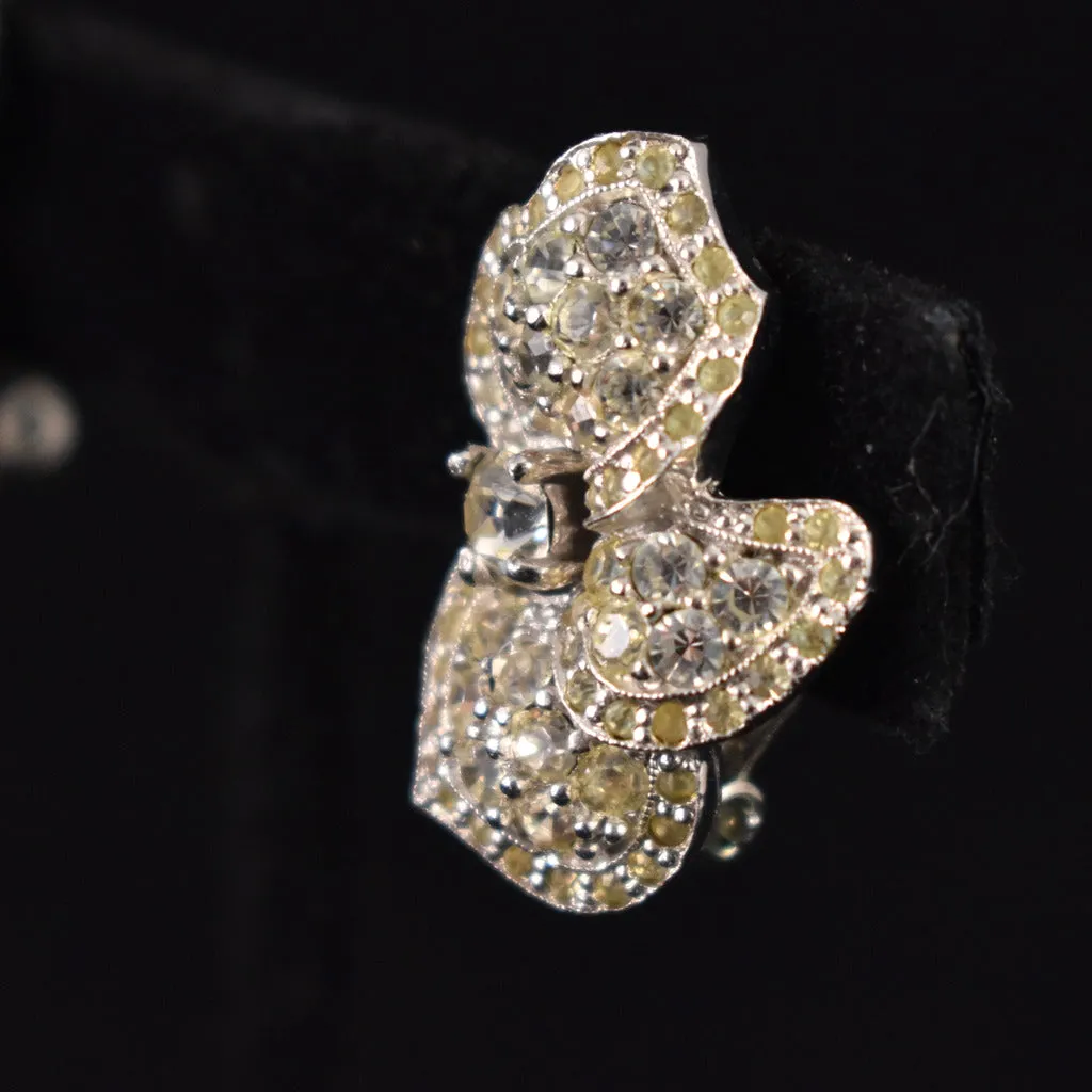 Rhinestone Flower Jomaz Earrings