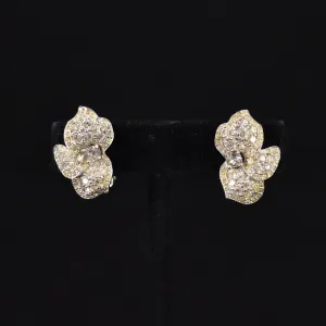 Rhinestone Flower Jomaz Earrings