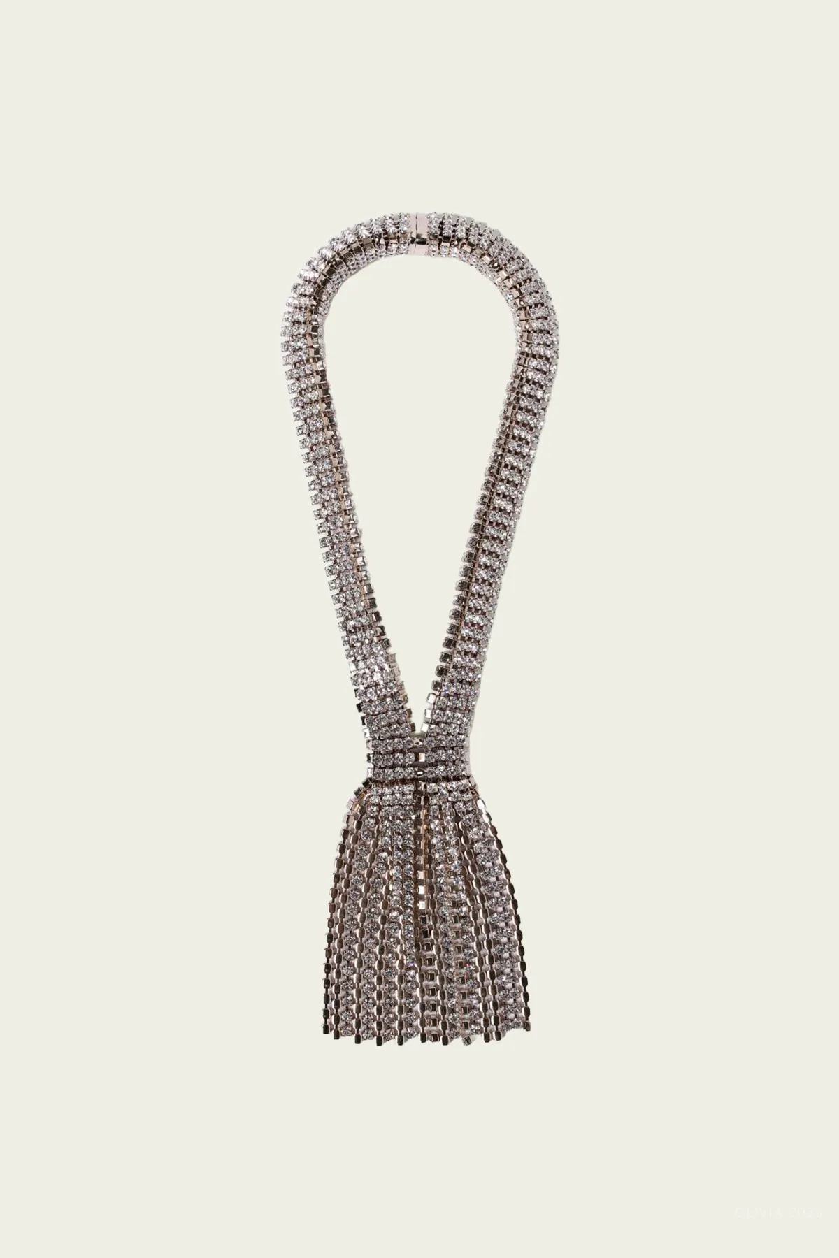 Rhinestone Necklace in Gold Crystal