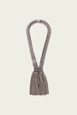 Rhinestone Necklace in Gold Crystal