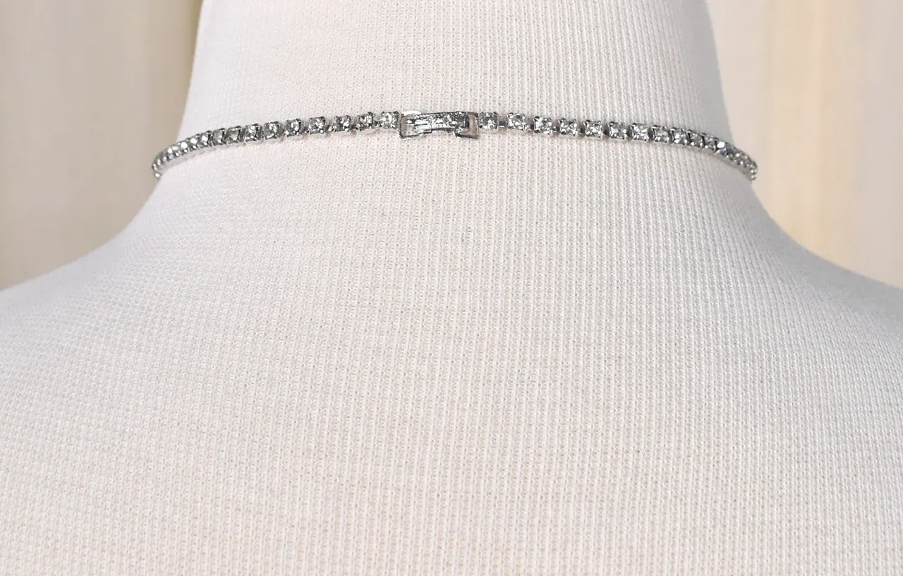 Rhinestone Point Necklace Set