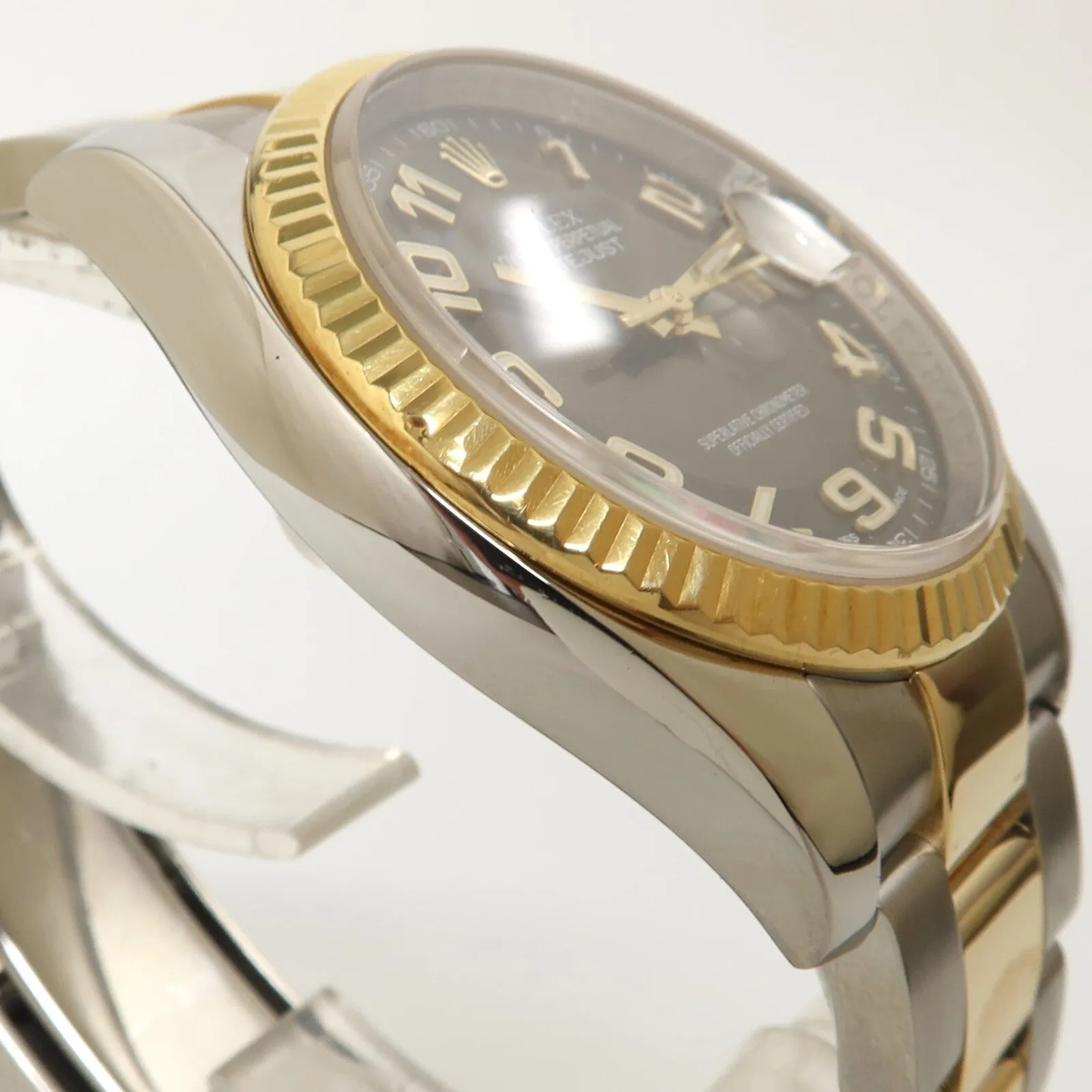 Rolex Datejust 36 18k Yellow Gold & Stainless Steel Oyster Brown Dial 116233
