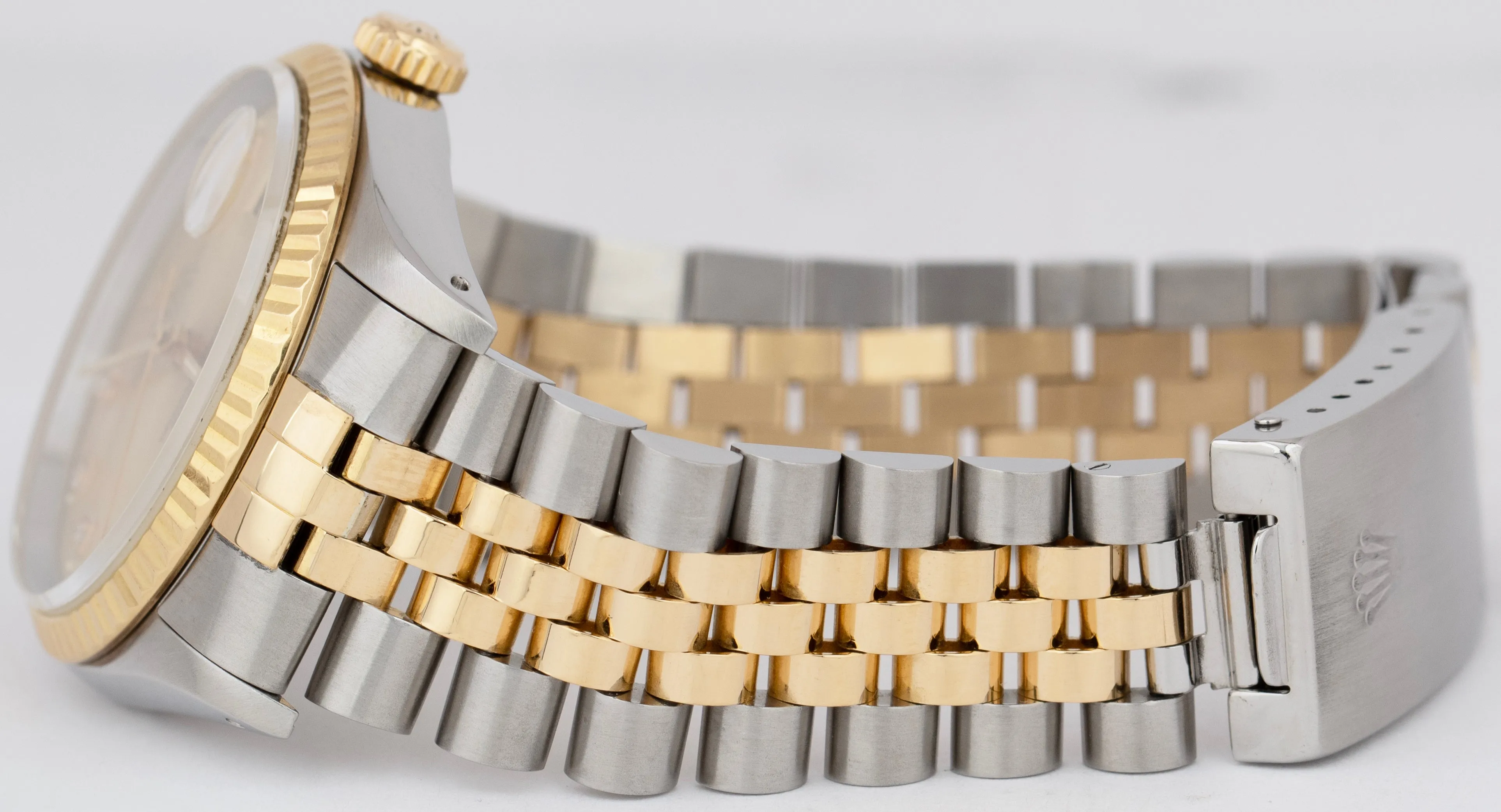 Rolex DateJust 36mm Champagne Diamond 18K Gold Stainless Steel Watch 16233