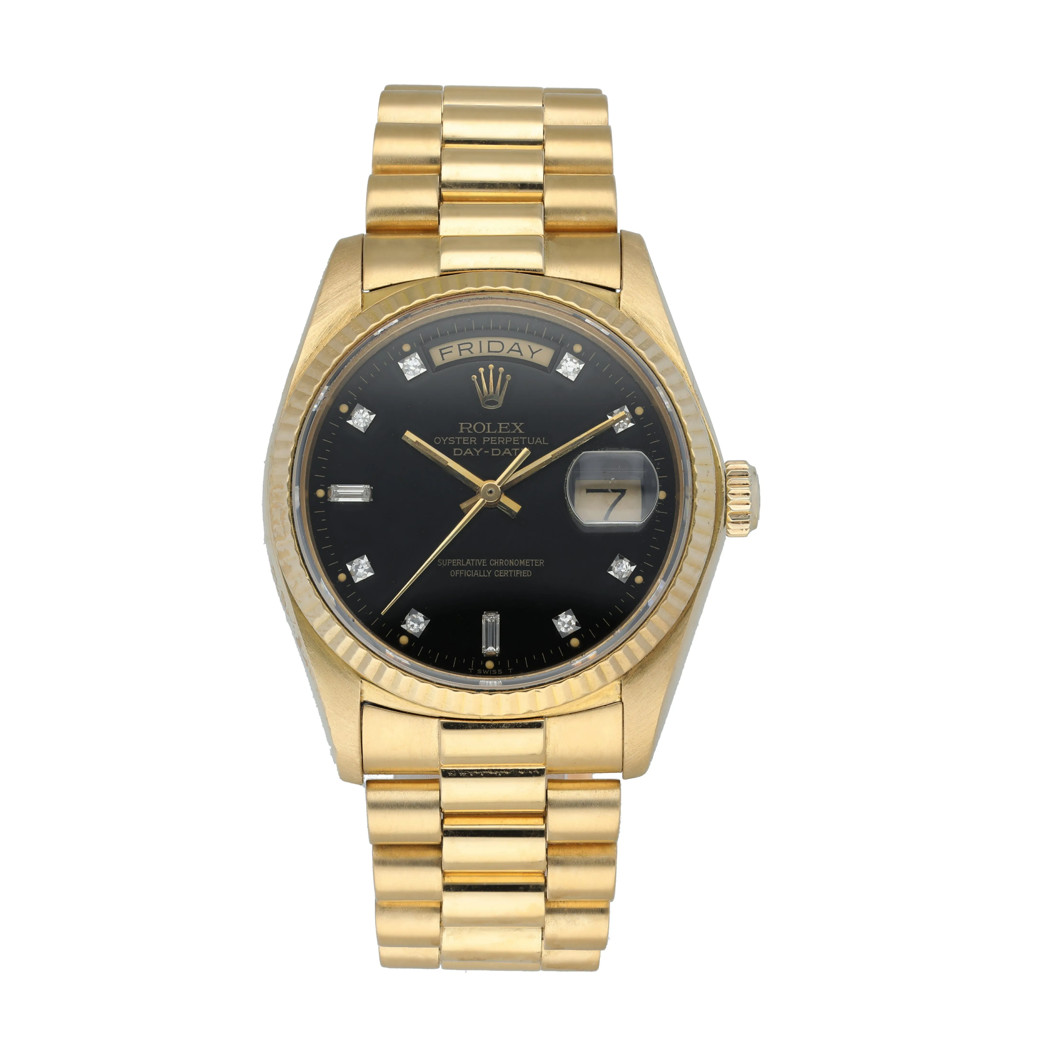 Rolex Day-Date 18038 Diamond Dial Mens Watch