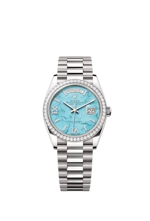Rolex Day-Date 36, 18k White Gold with Diamond-set , 36mm, Ref# 128349rbr-0031