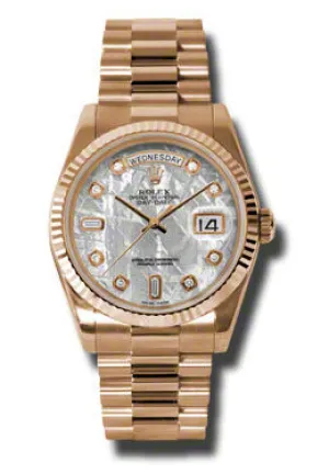 Rolex Day-Date Meteorite Dial 18K Everose Gold President Automatic Men's Watch 118235MTDP