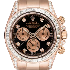 Rolex Daytona 18ct Everose Gold Custom Diamond Set 116505