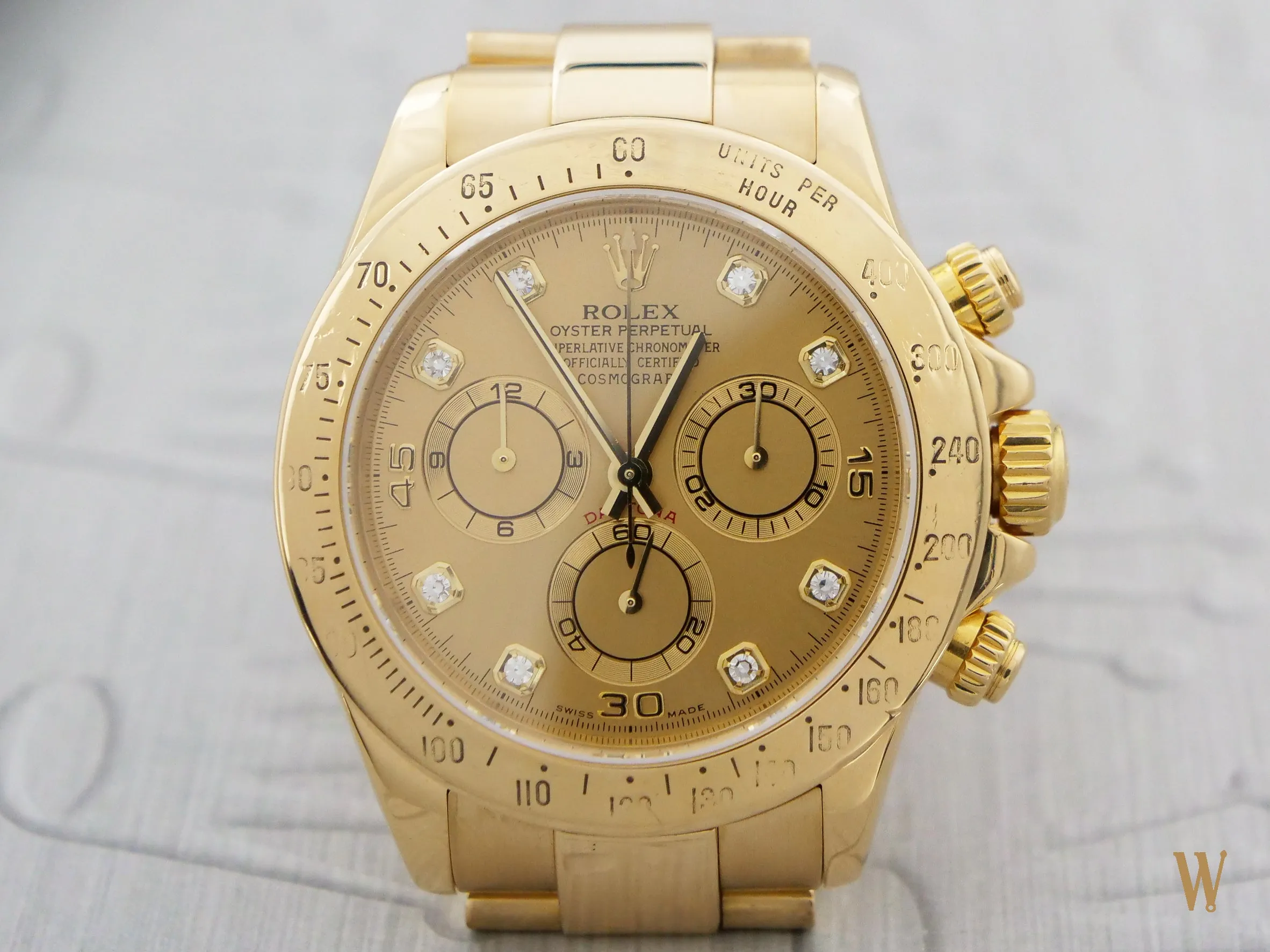 Rolex Daytona ref 11652 18ct Gold Factory Diamond Dial
