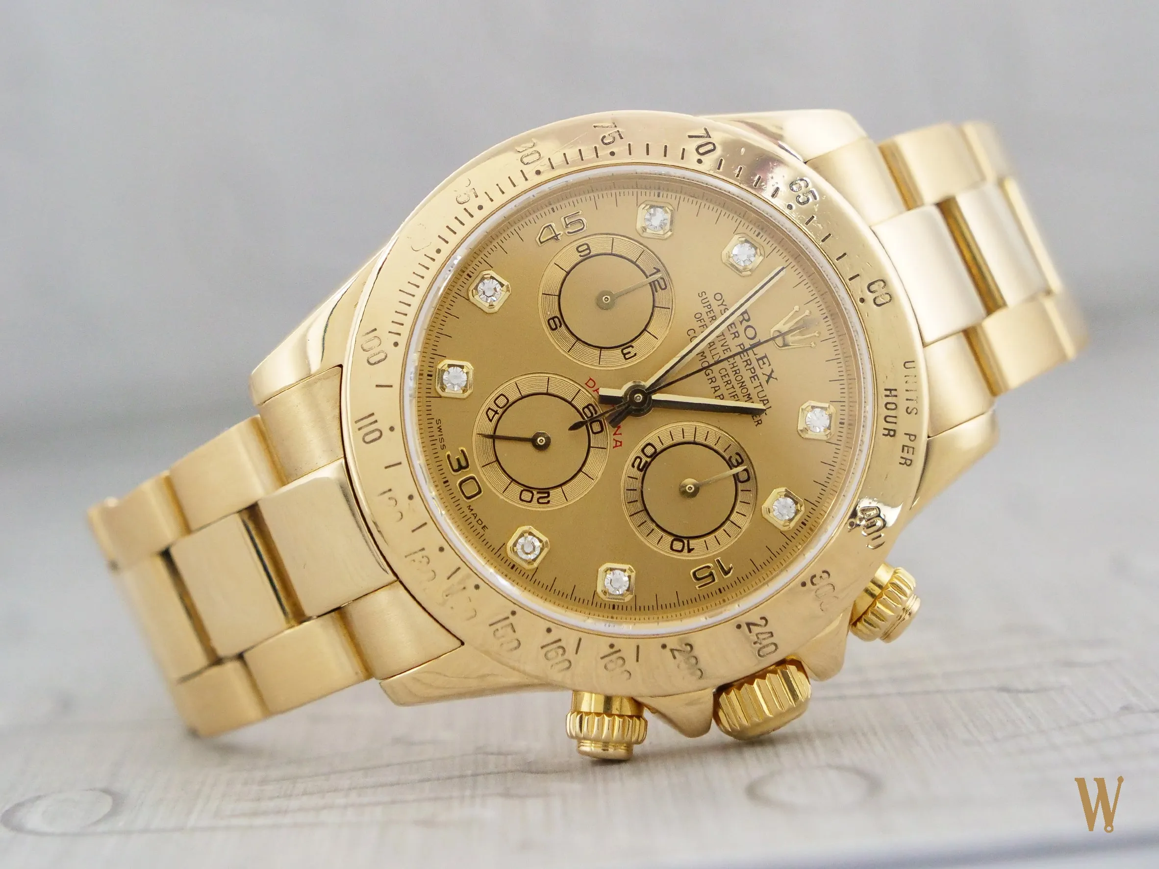 Rolex Daytona ref 11652 18ct Gold Factory Diamond Dial