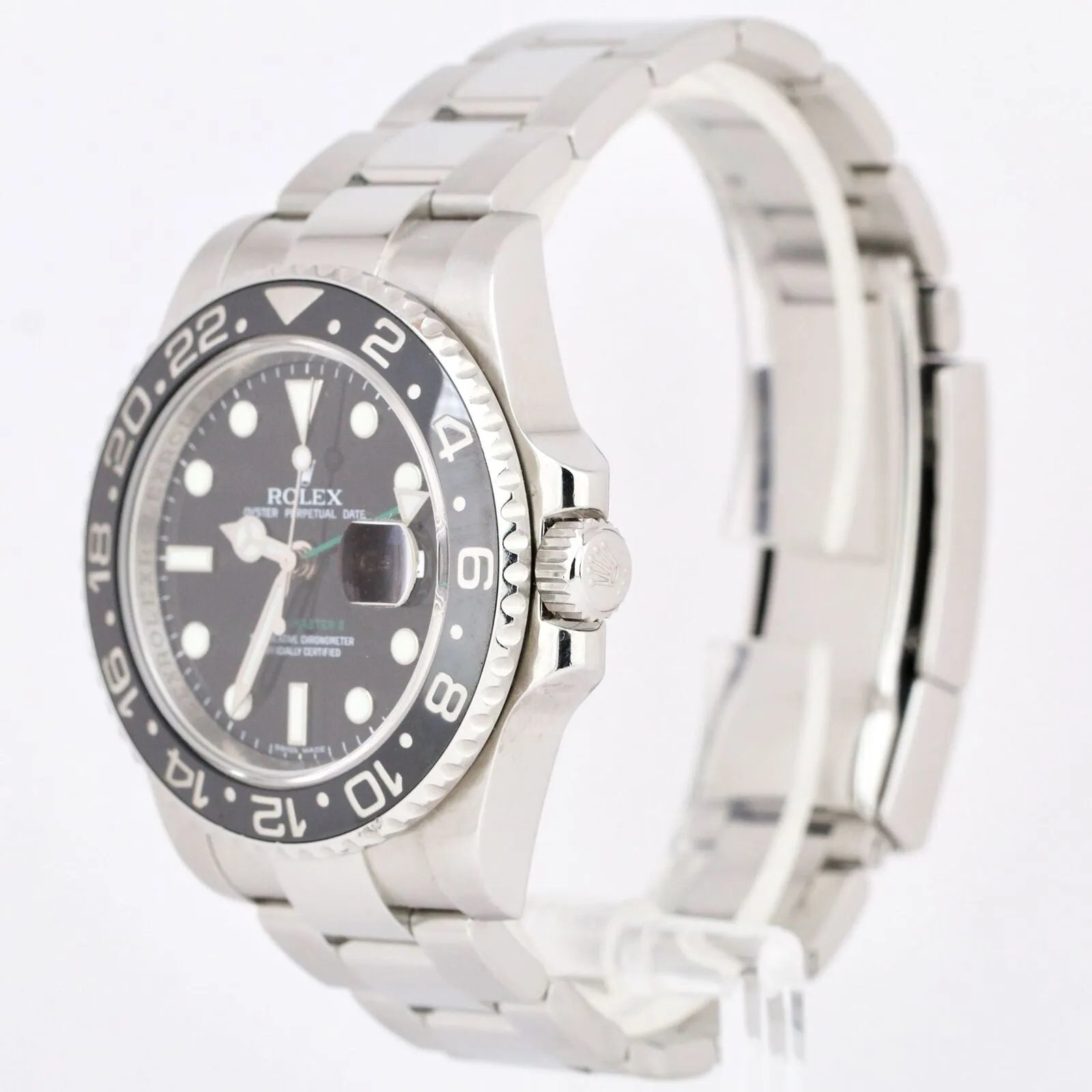 Rolex GMT-Master II Black 40mm Ceramic Stainless Steel Automatic Watch 116710 LN