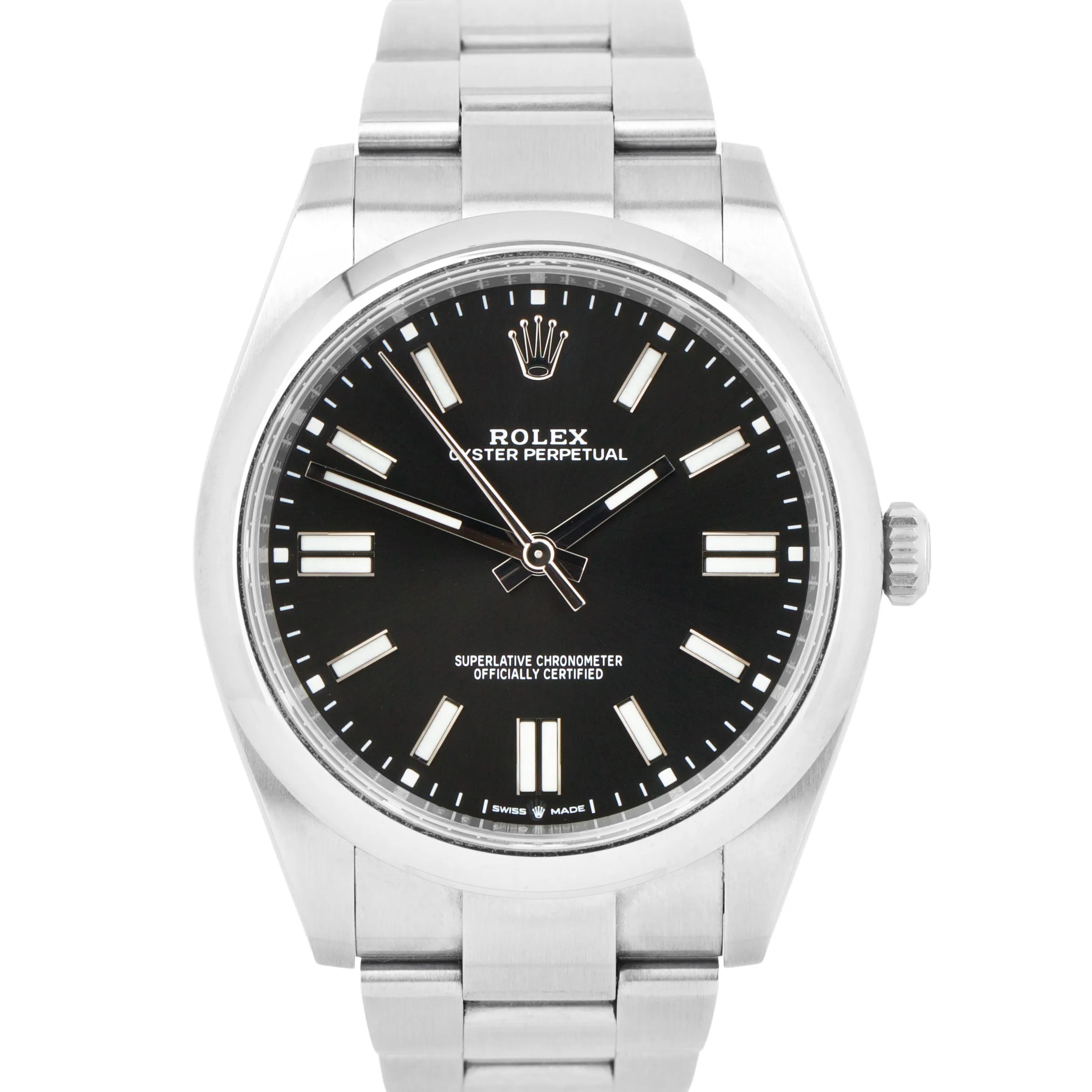 Rolex Oyster Perpetual 41mm BLACK Stainless Steel Oyster Automatic Watch 124300