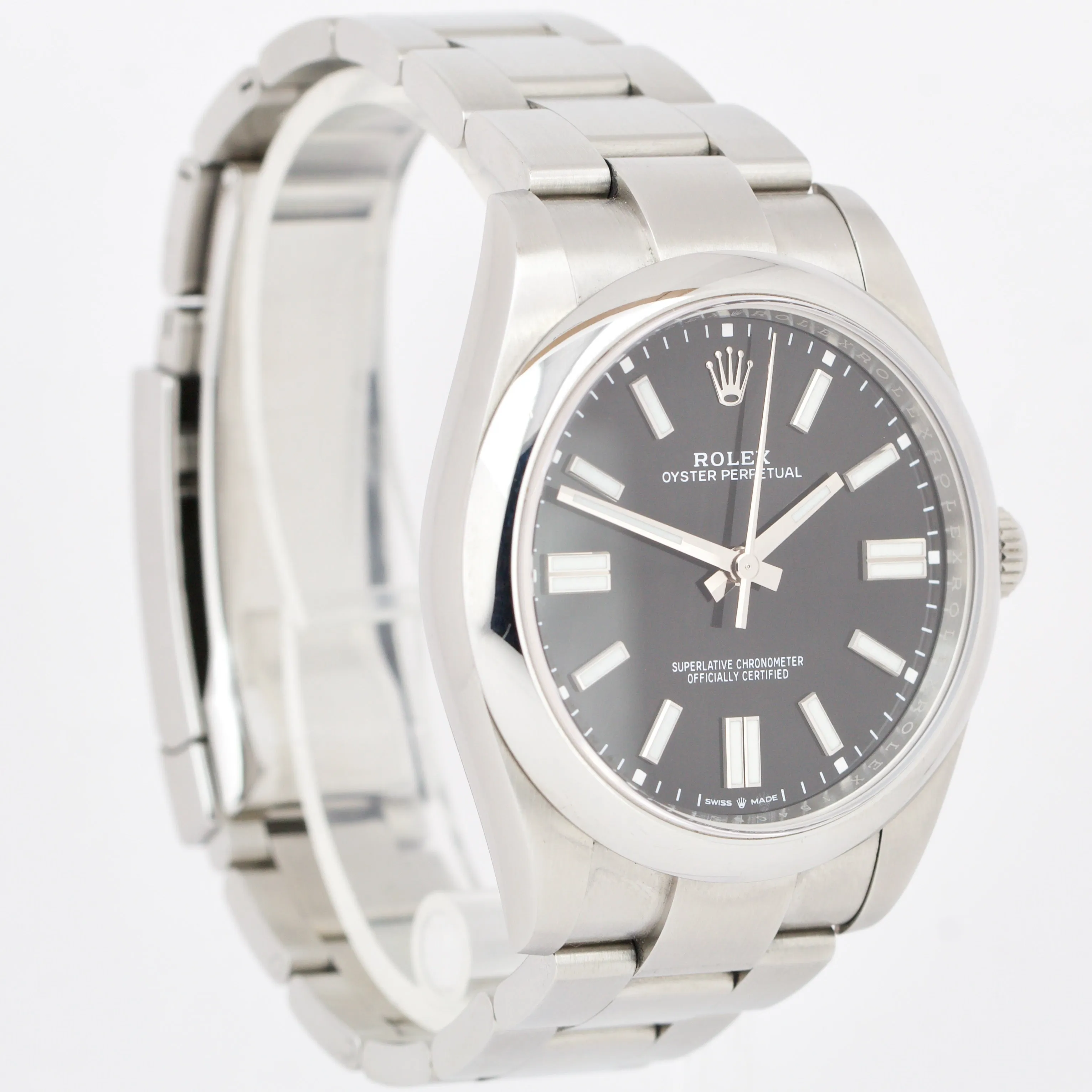 Rolex Oyster Perpetual 41mm BLACK Stainless Steel Oyster Automatic Watch 124300
