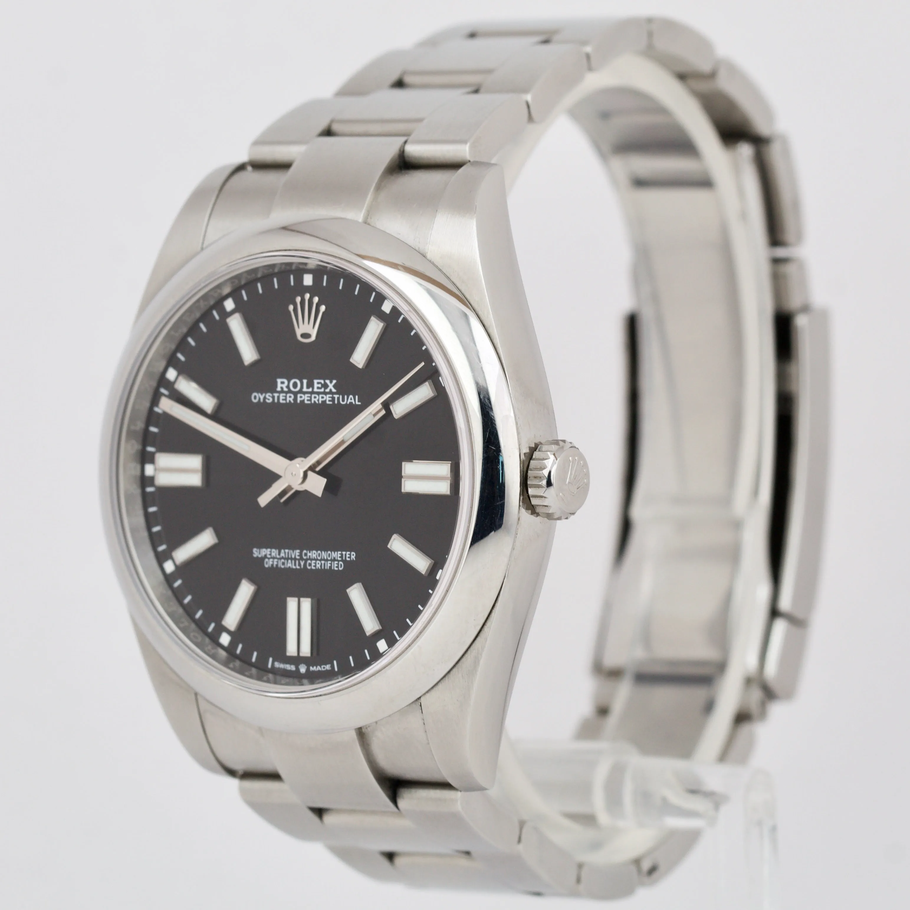 Rolex Oyster Perpetual 41mm BLACK Stainless Steel Oyster Automatic Watch 124300