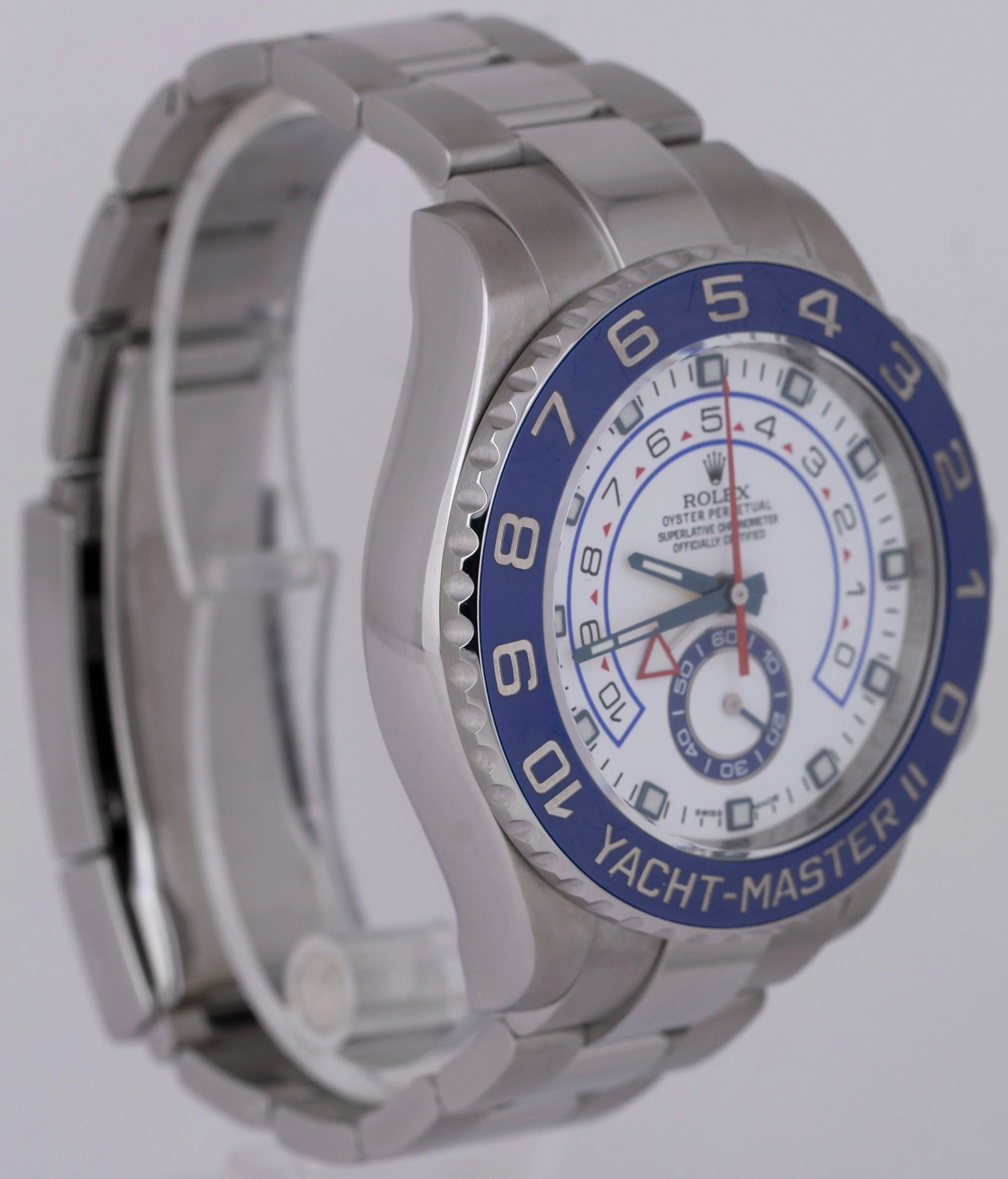 Rolex Yacht-Master II 44mm Stainless Steel White Blue White Regatta Watch 116680