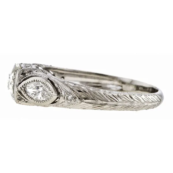Rose Cut Diamond Engagement Ring