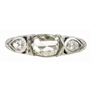 Rose Cut Diamond Engagement Ring