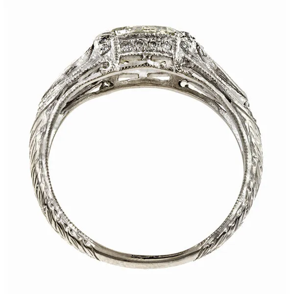 Rose Cut Diamond Engagement Ring