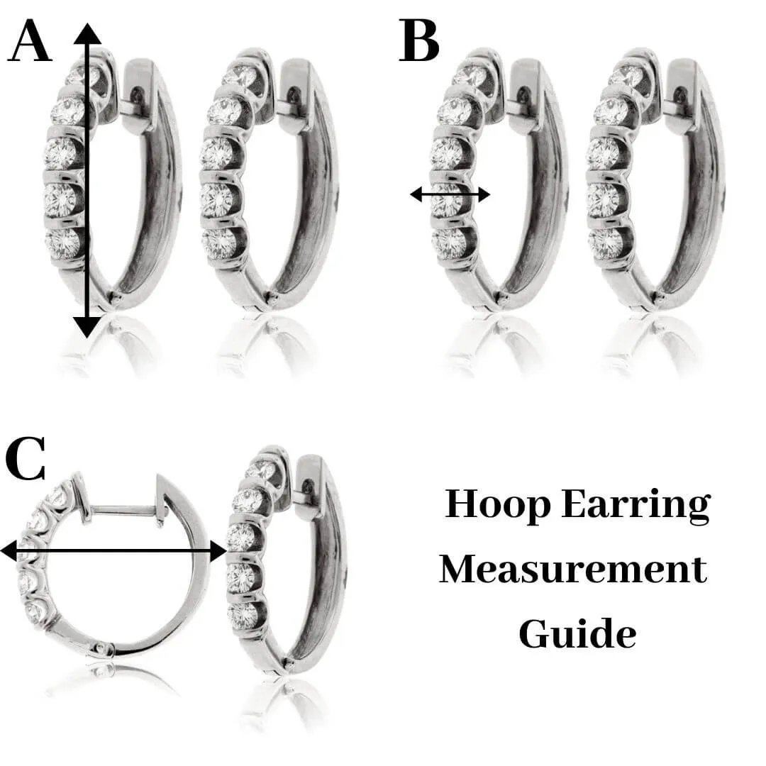 Rose Gold .75 Carat Inside Out Diamond Hoop Earrings