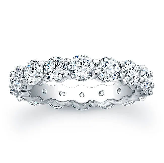 Round Brilliant Cut Diamond Eternity Ring - 4.95CTW G/SI1
