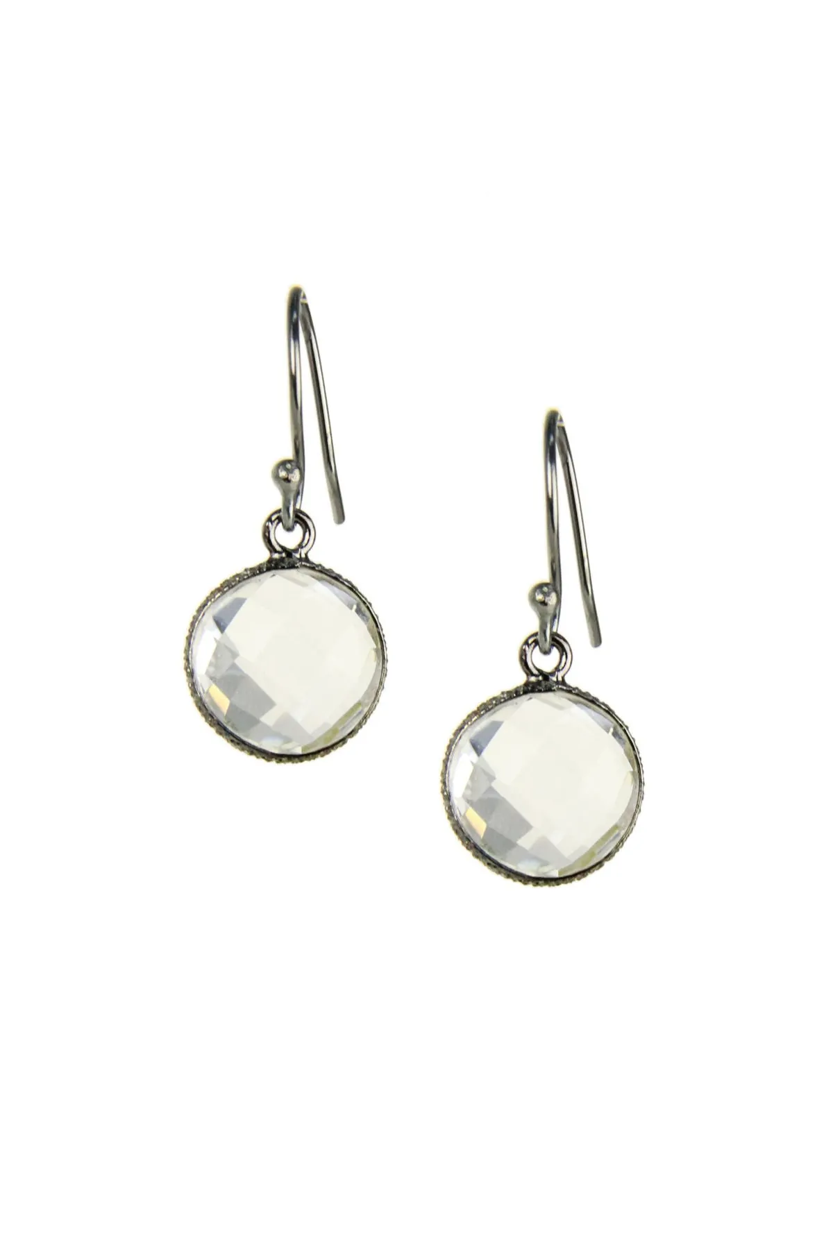 Round Gemstone Dangle Earring