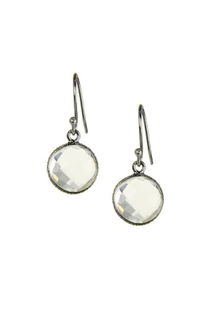 Round Gemstone Dangle Earring