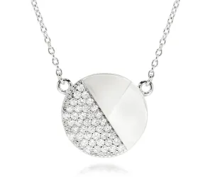 Round Pavé Crystal Necklace