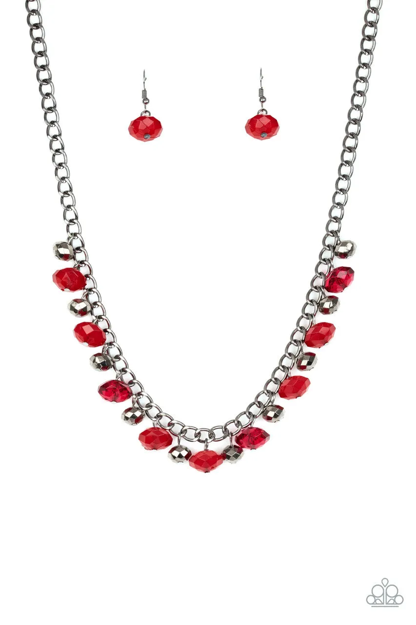 Runway Rebel Red Paparazzi Necklace