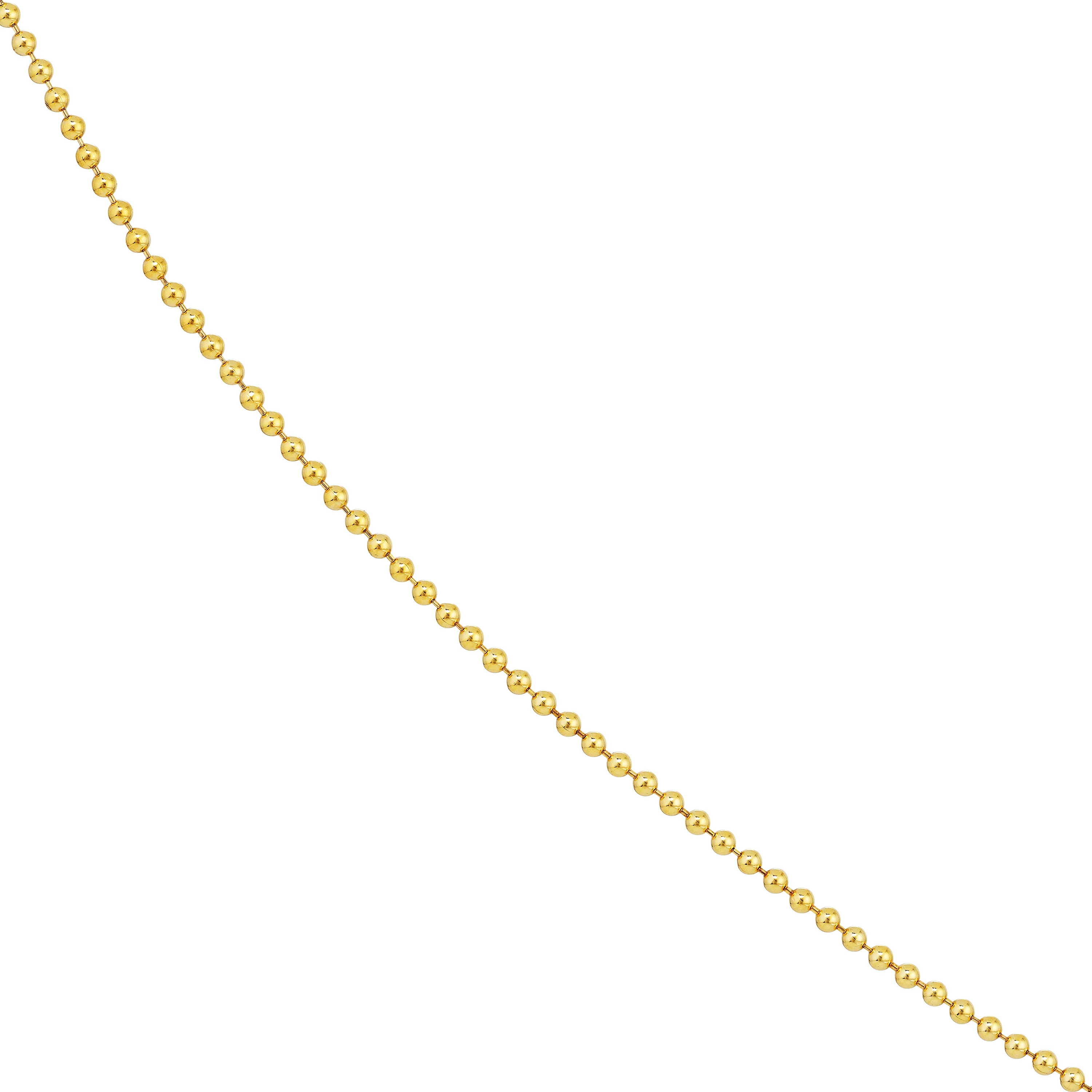 Sabel Collection Yellow Gold 1.5mm Beaded Chain