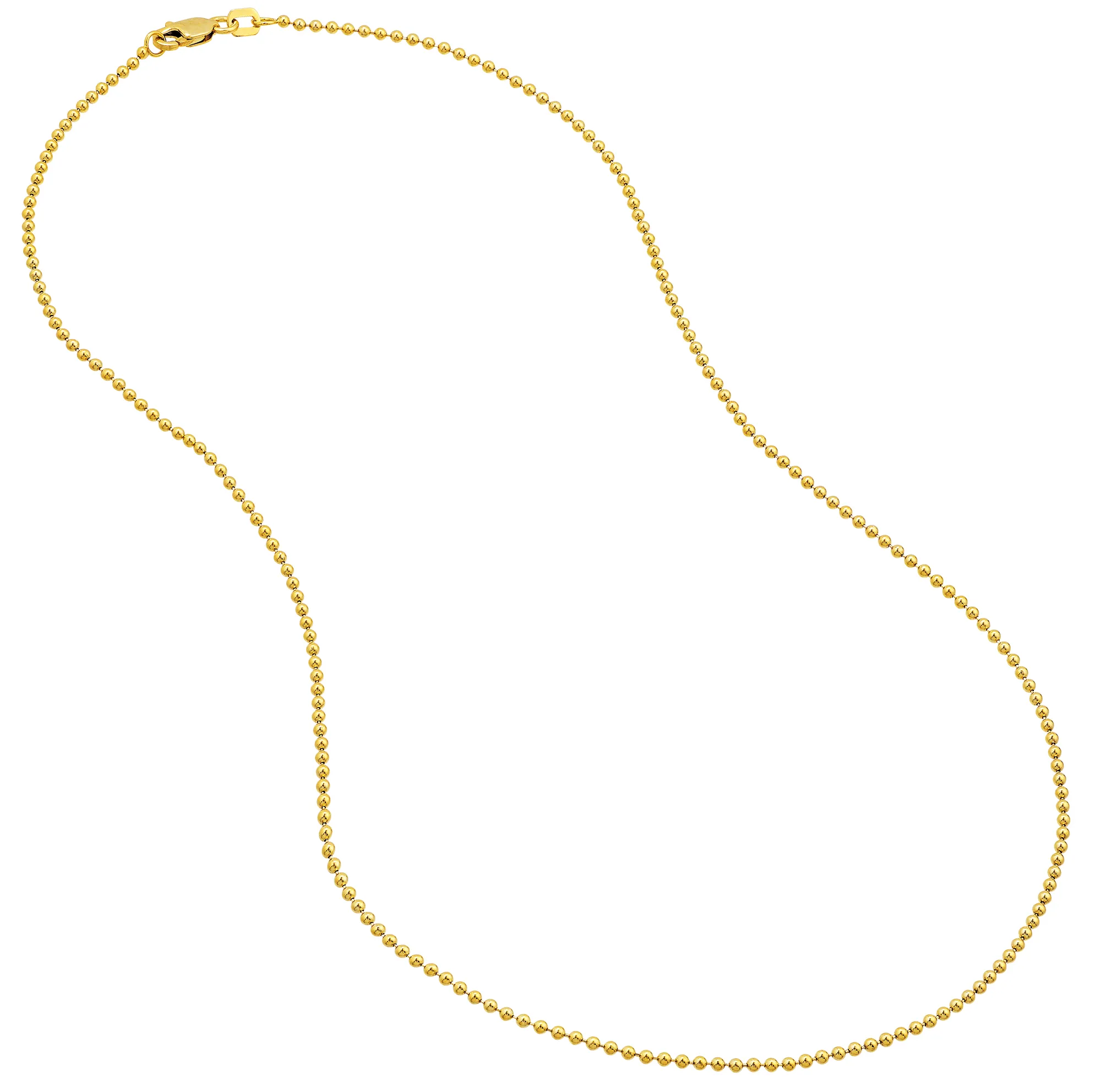 Sabel Collection Yellow Gold 1.5mm Beaded Chain
