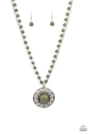 Sahara Suburb Green Paparazzi Necklace