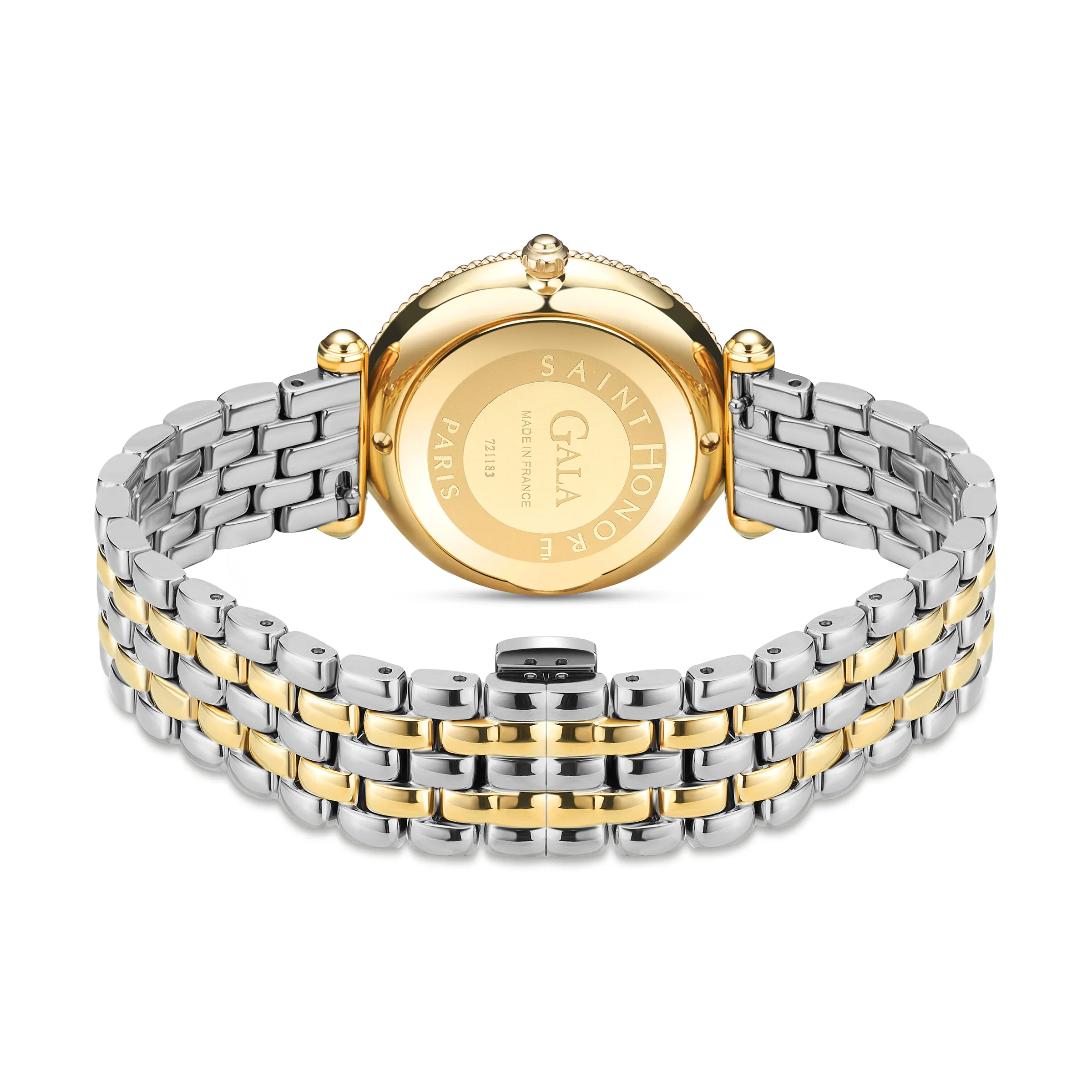 Saint Honore Gala Ladies MOP Dial Silver Gold Plated Diamonds Watch