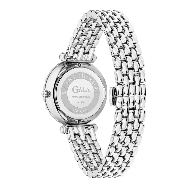 Saint Honore Gala Women's White MOP Silver Diamond Watch