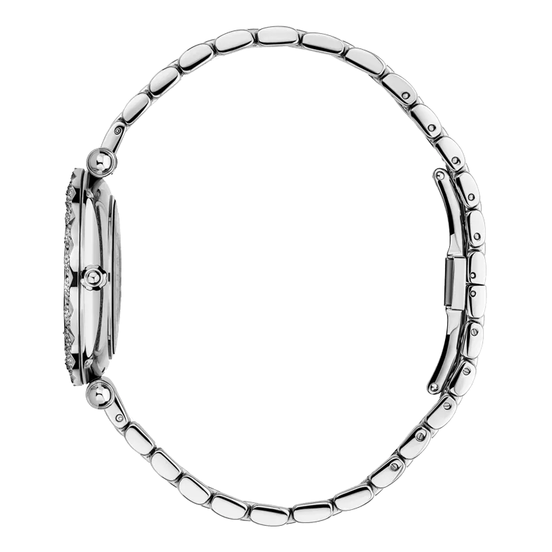 Saint Honore Gala Women's White MOP Silver Diamond Watch