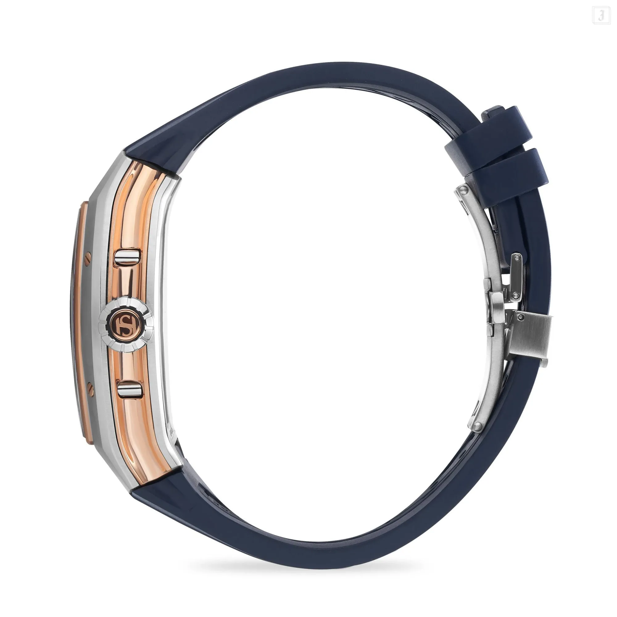 Saint Honore Monceau Men's Tourbillon Blue Open Dial Blue Case & Leather Starp Watch
