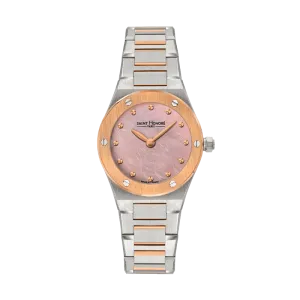 Saint Honore New Haussman Women's Pink MOP Dial Silver Rose Gold Watch
