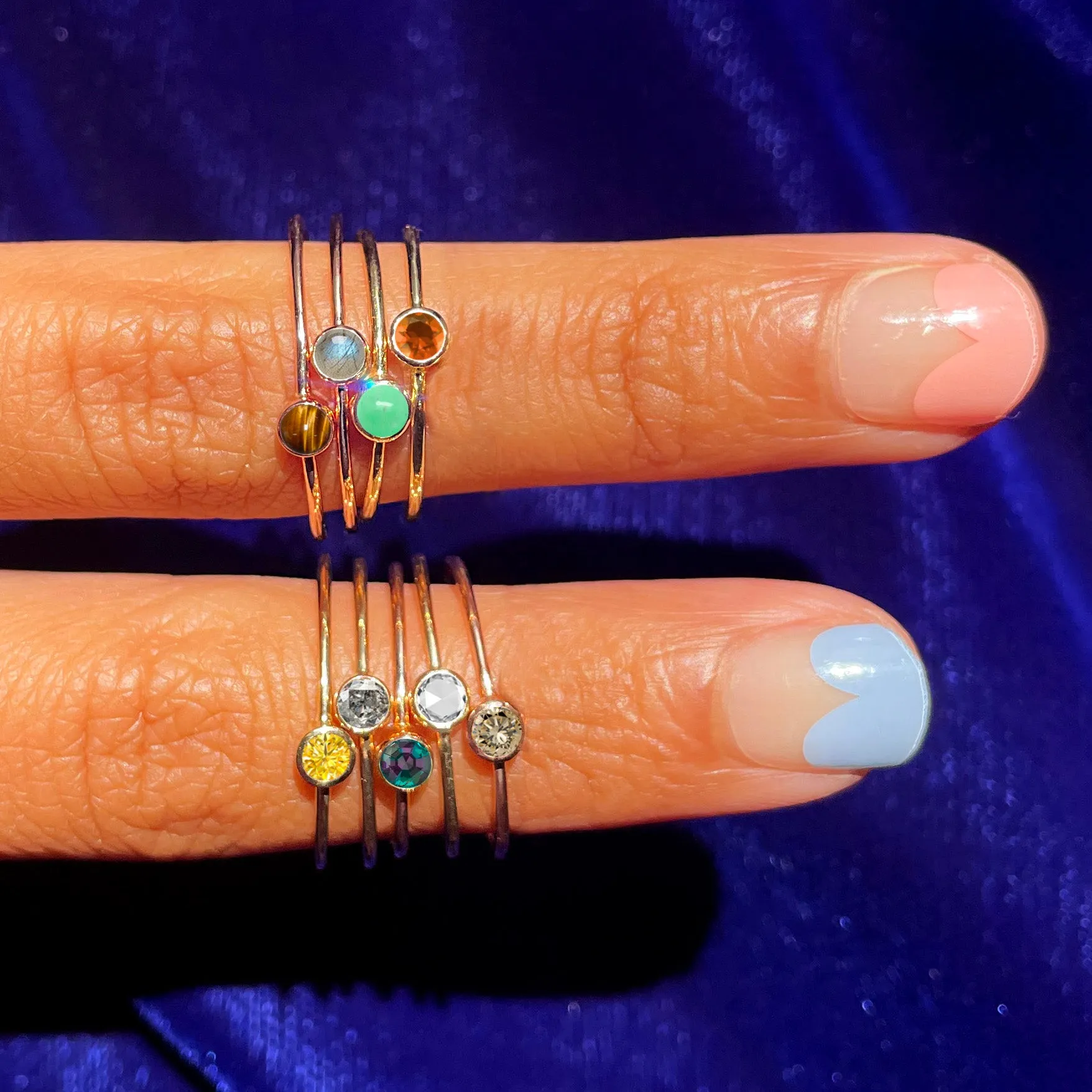 Salt and Pepper Diamond Ring