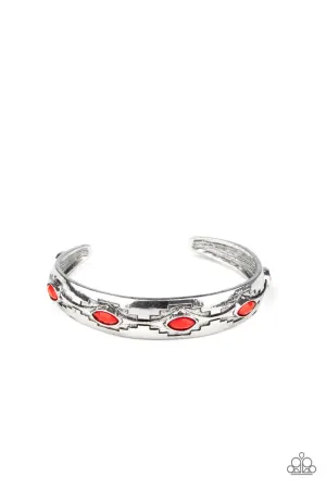 Santa Fe Scene Red Paparazzi Bracelet